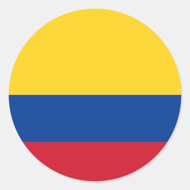 Flagge Kolumbiens Runder Aufkleber (Vorderseite)