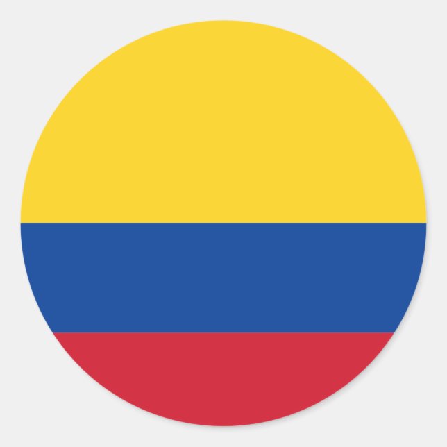 Flagge Kolumbiens Runder Aufkleber (Vorderseite)