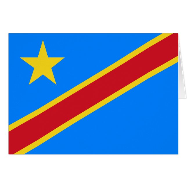 Flagge Kongo Kinshasa (Vorderseite (Horizontal))