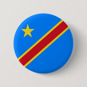 Flagge Kongo Kinshasa Button