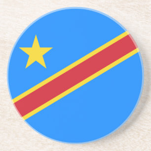 Flagge Kongo Kinshasa Getränkeuntersetzer