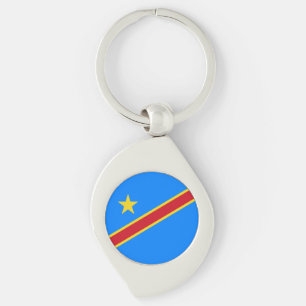 Flagge Kongo Kinshasa Schlüsselanhänger