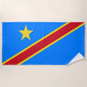 Flagge Kongo Kinshasa Strandtuch