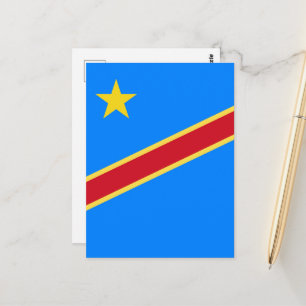 Flagge Kongos Postkarte