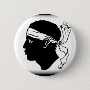 Flagge Korsikas (Frankreich) Button