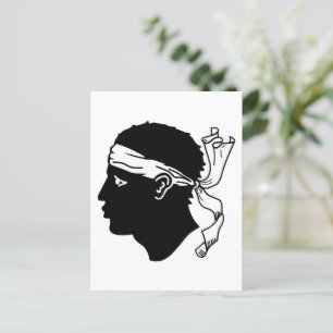 Flagge Korsikas Postkarte