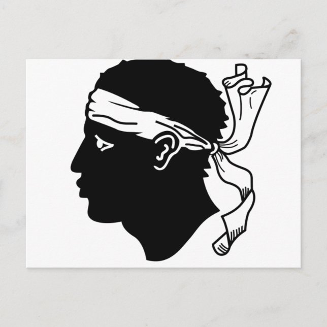 Flagge Korsikas Postkarte (Vorderseite)