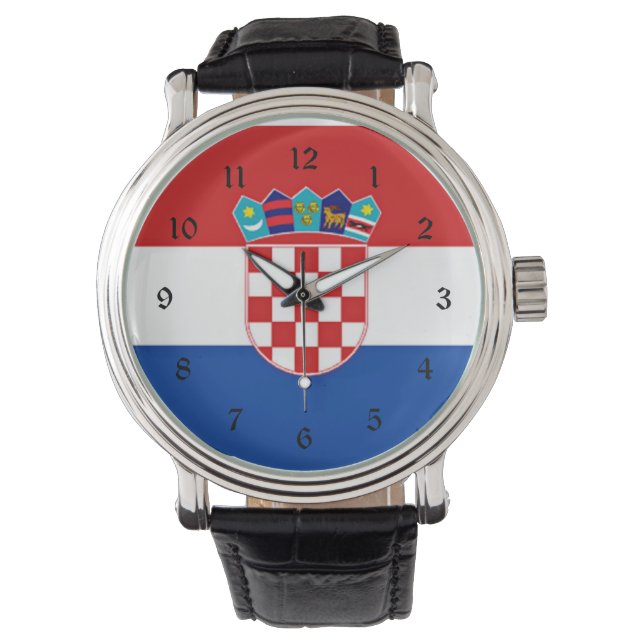 Flagge Kroatiens Armbanduhr (Vorderseite)