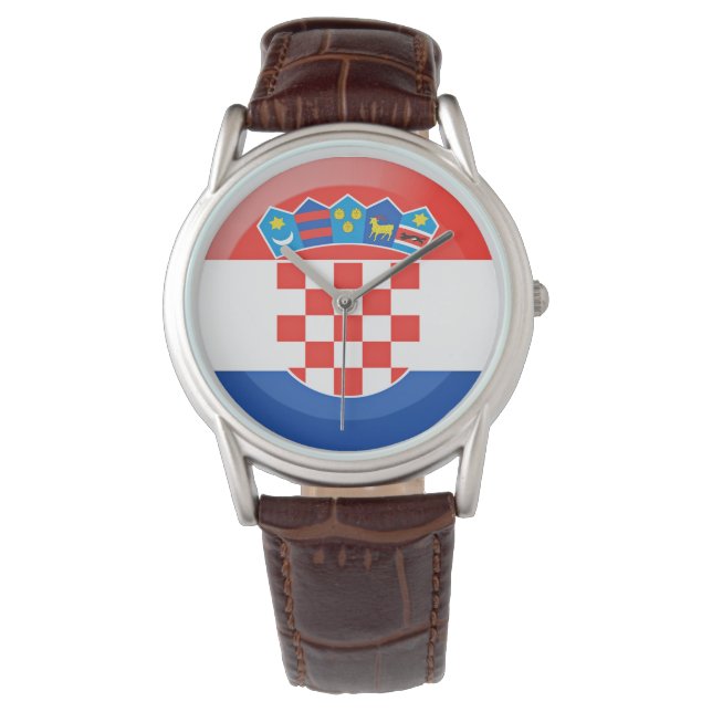 Flagge Kroatiens Armbanduhr (Vorderseite)
