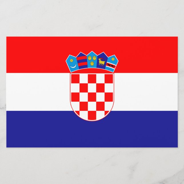 Flagge Kroatiens Briefpapier (Vorderseite)