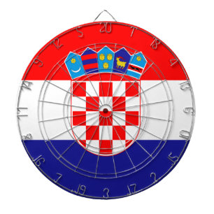 Flagge Kroatiens Dartscheibe