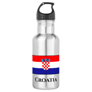 Flagge Kroatiens Edelstahlflasche