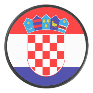 Flagge Kroatiens Eishockey Puck