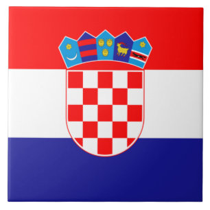 Flagge Kroatiens Fliese