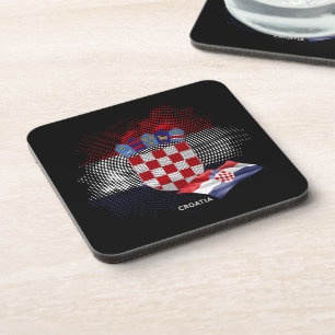 Flagge Kroatiens Getränkeuntersetzer