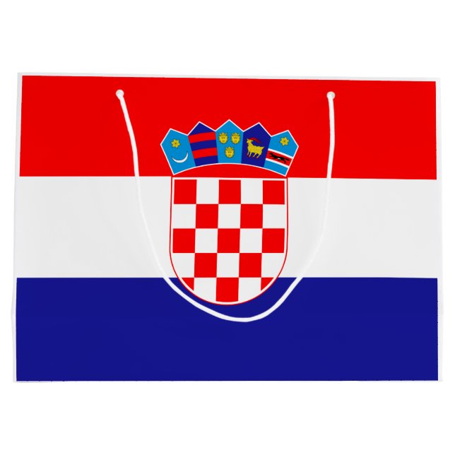 Flagge Kroatiens Große Geschenktüte (Rückseite)