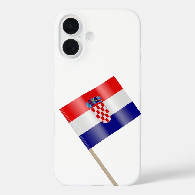 Flagge Kroatiens iPhone 16 Hülle (Rückseite)