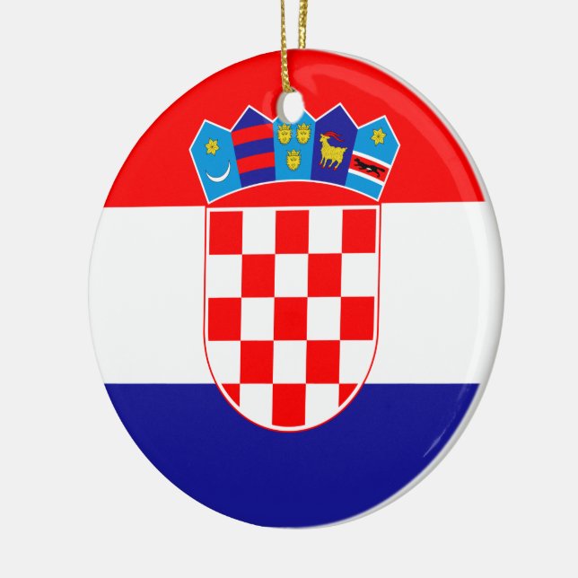Flagge Kroatiens Keramik Ornament (Links)