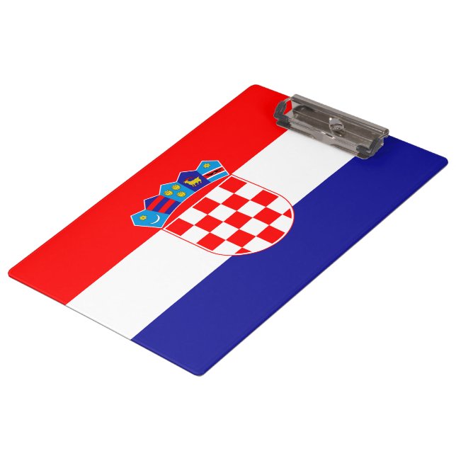 Flagge Kroatiens Klemmbrett (Schrägansicht)