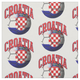 Flagge Kroatiens - Kroatische Fußball-Kugelmuster Stoff