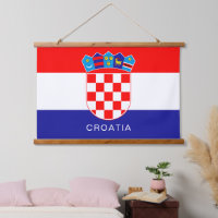 Flagge Kroatiens mit benutzerdefiniertem Text