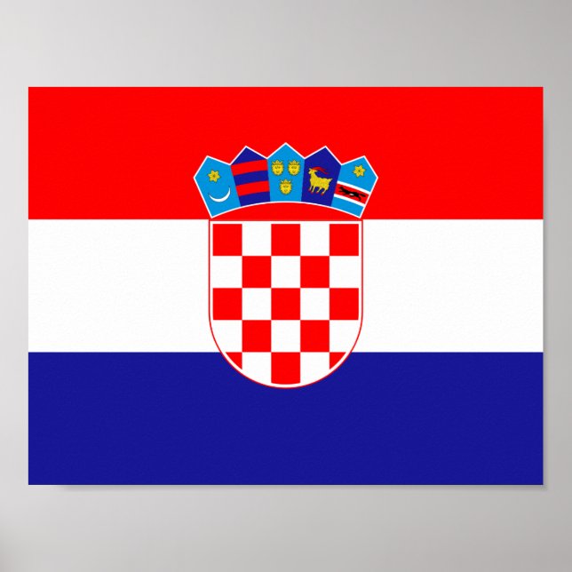 Flagge Kroatiens Poster (Vorne)