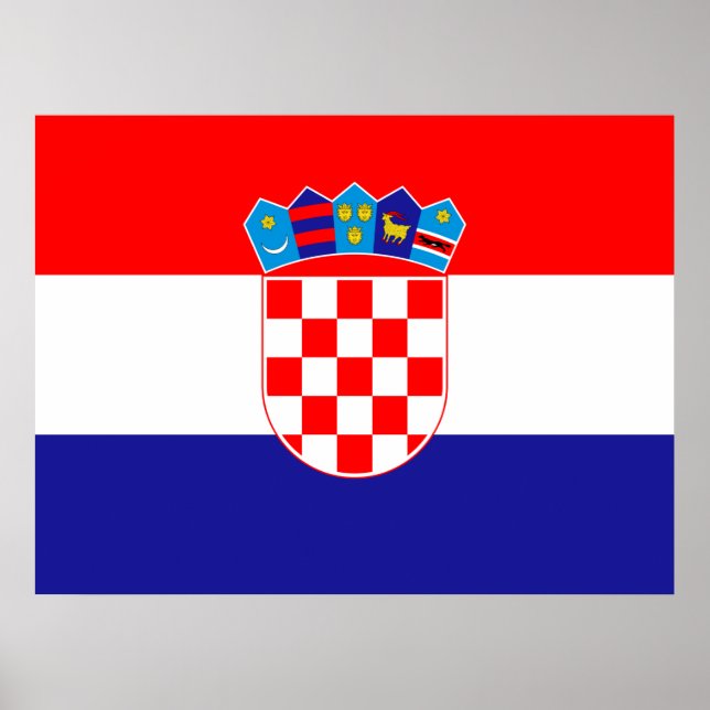 Flagge Kroatiens Poster (Vorne)