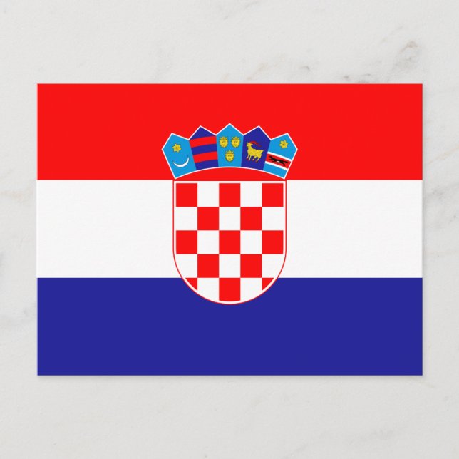 Flagge Kroatiens Postkarte (Vorderseite)