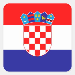 Flagge Kroatiens Quadratischer Aufkleber