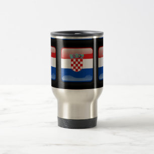 Flagge Kroatiens Reisebecher