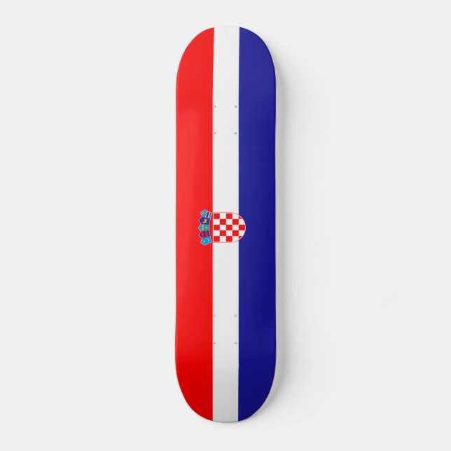 Flagge Kroatiens Skateboard (Vorderseite)