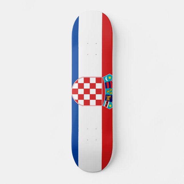 Flagge Kroatiens Skateboard (Vorderseite)