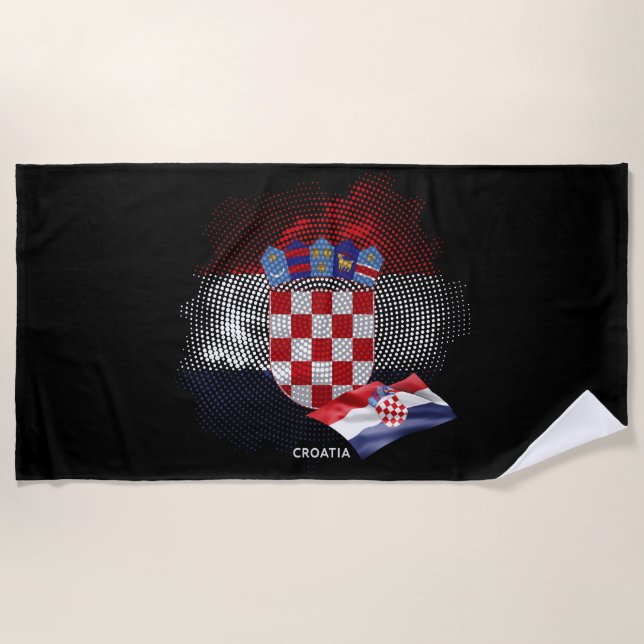 Flagge Kroatiens Strandtuch (Vorderseite)
