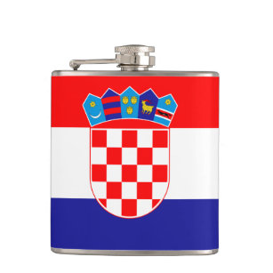 Flagge Kroatiens - Vinyl-Wrapped Flask Flachmann