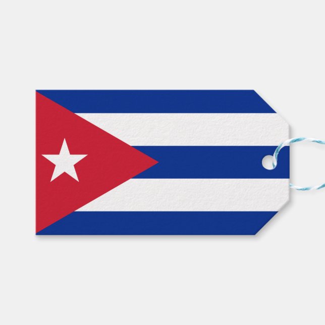 Flagge Kubas Geschenkanhänger (Vorderseite (Horizontal))
