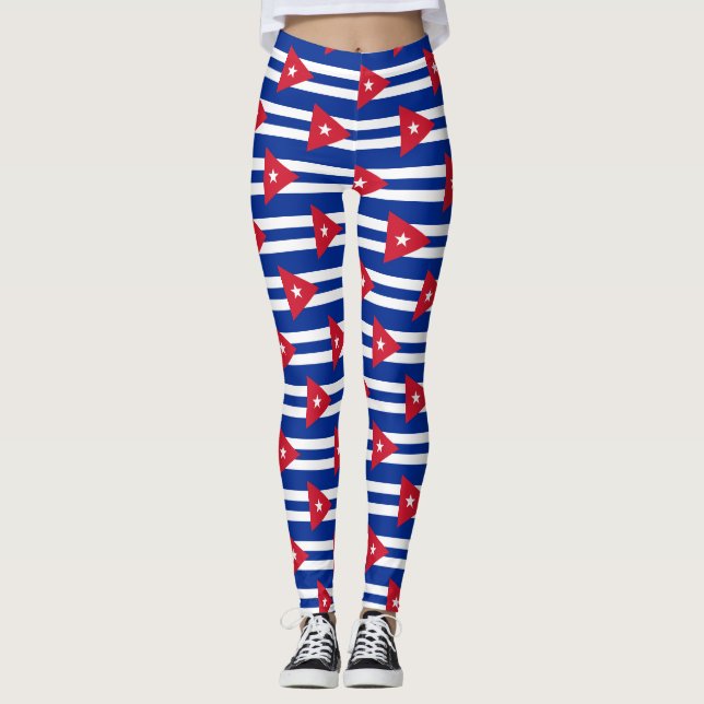Flagge Kubas Leggings (Vorderseite)