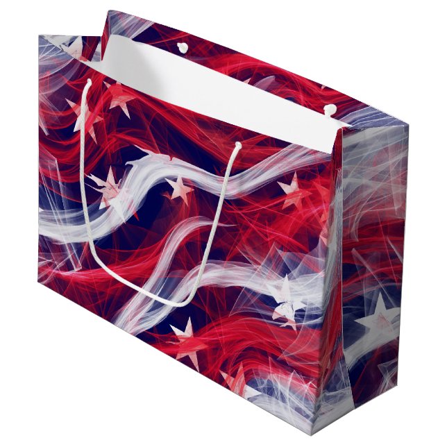 Flagge-kundenspezifische Geschenk-Tasche Große Geschenktüte (Vorderseite Schrägansicht)