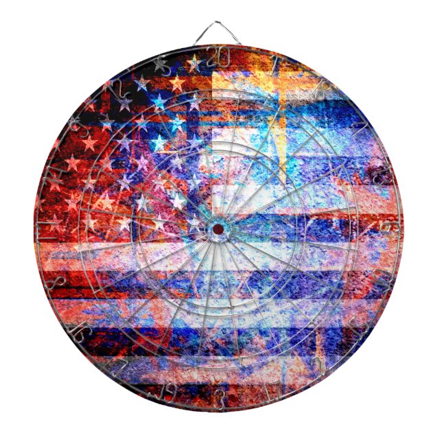 Flagge-Kunst-Schmutz Dartscheibe (vorne)
