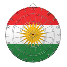 Flagge Kurdistans Dartscheibe
