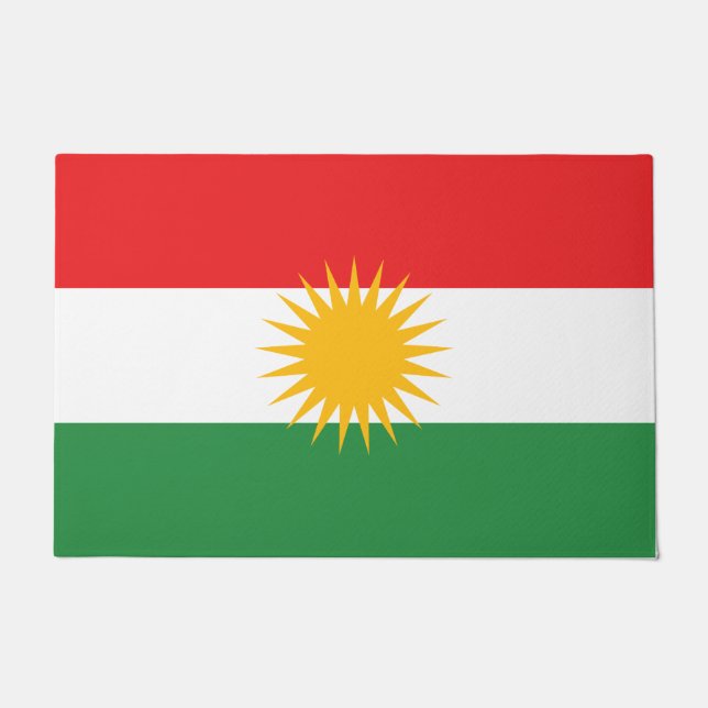 Flagge Kurdistans Fußmatte (Vorderseite)