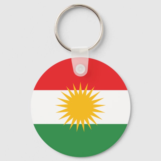 Flagge Kurdistans; Kurd; Kurdisch Schlüsselanhänger (Vorderseite)