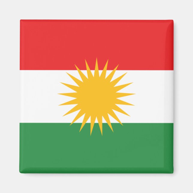 Flagge Kurdistans Magnet (Vorne)