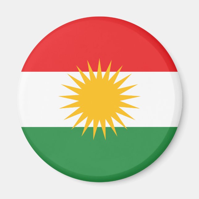 Flagge Kurdistans Magnet (Vorne)