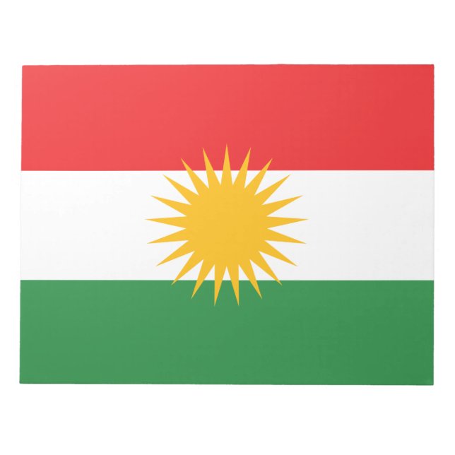 Flagge Kurdistans Notizblock (Vorderseite)