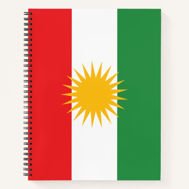 Flagge Kurdistans Notizbuch (Vorderseite)