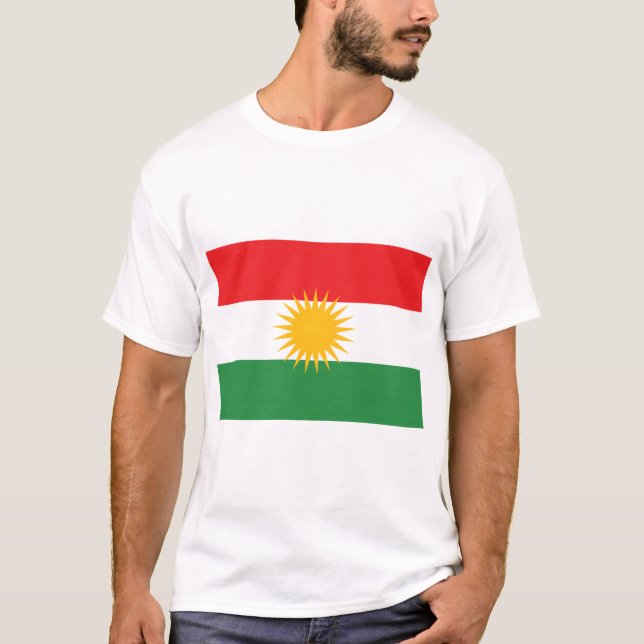 Flagge Kurdistans T-Shirt (Vorderseite)