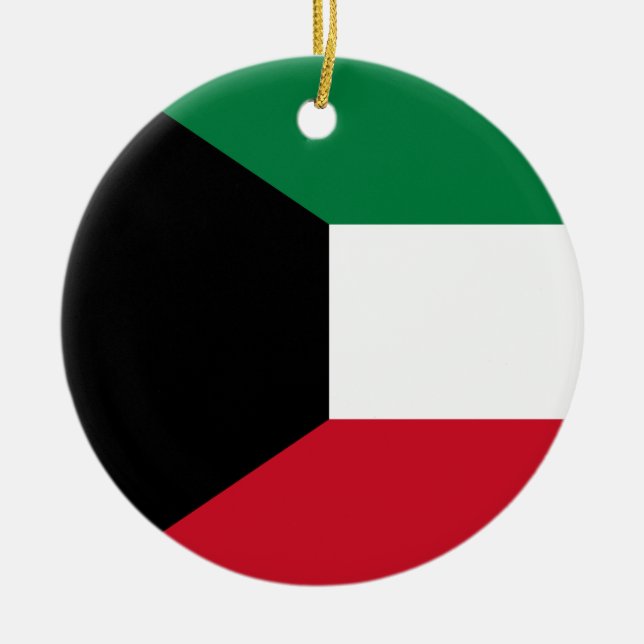 Flagge Kuwaits Keramik Ornament (Vorne)