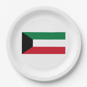 Flagge Kuwaits Pappteller