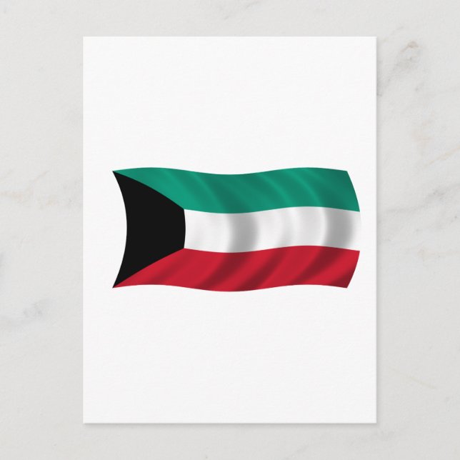 Flagge Kuwaits Postkarte (Vorderseite)