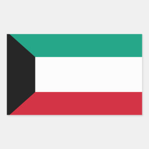 Flagge Kuwaits Rechteckiger Aufkleber